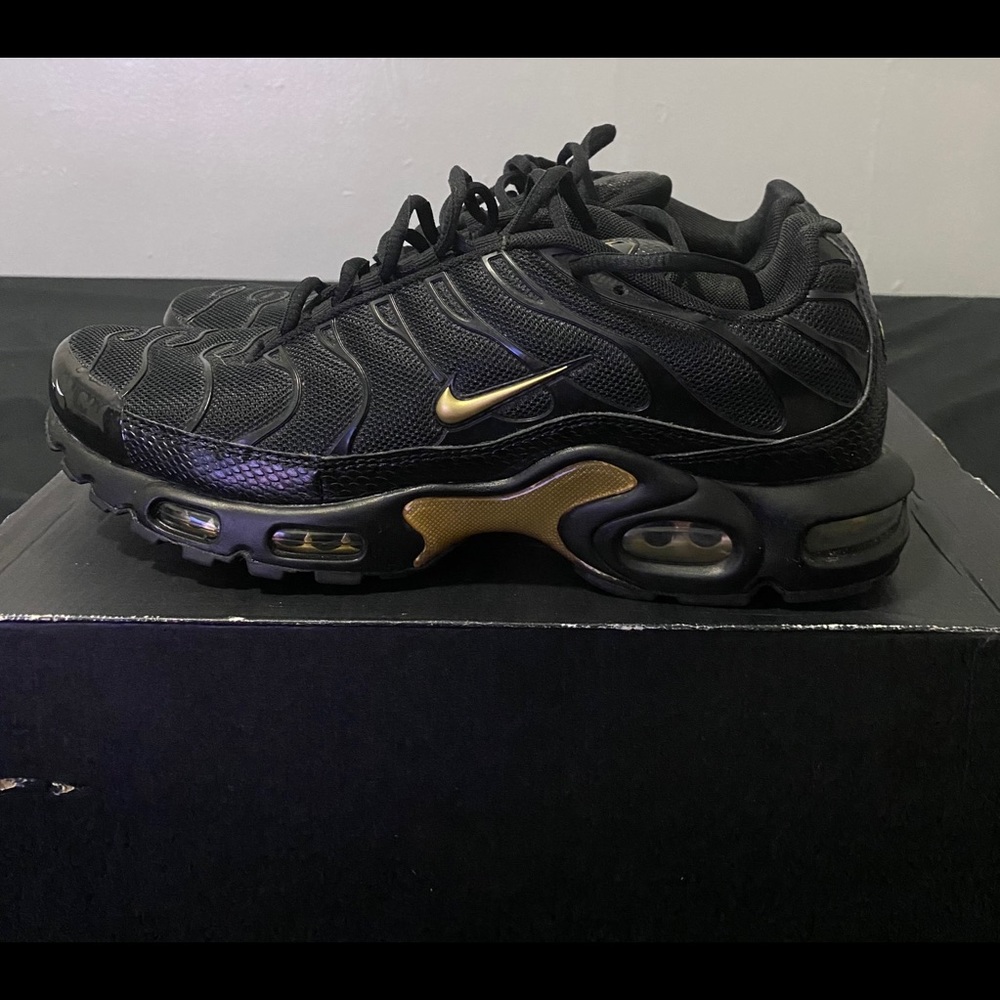 Nike Air Max Plus Tn black & gold size 10.5